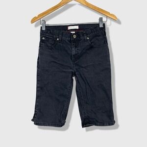 Red by Marc Ecko Denim Shorts Kids 12 Black Butterfly Embroidered Y2K Cute